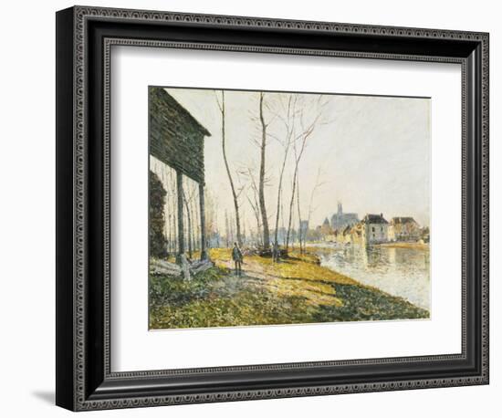 A February Morning in Moret-sur-Loing-Alfred Sisley-Framed Giclee Print