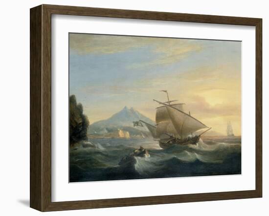 A Felucca off the North African Coast, 1825-Thomas Luny-Framed Giclee Print