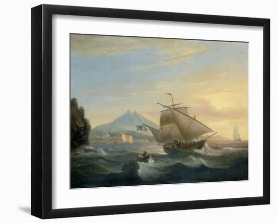 A Felucca off the North African Coast, 1825-Thomas Luny-Framed Giclee Print