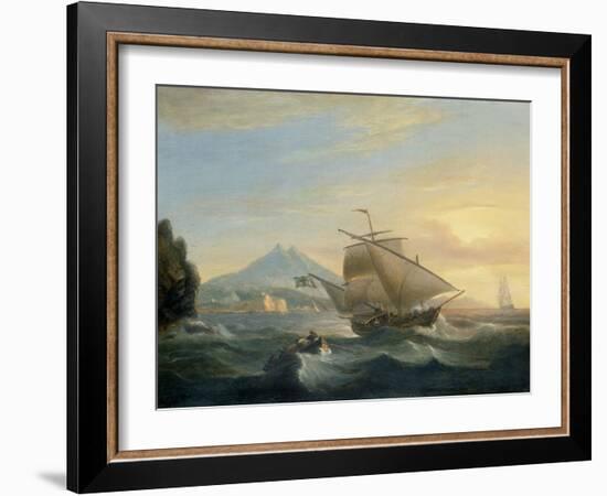 A Felucca off the North African Coast, 1825-Thomas Luny-Framed Giclee Print