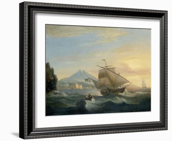 A Felucca off the North African Coast, 1825-Thomas Luny-Framed Giclee Print