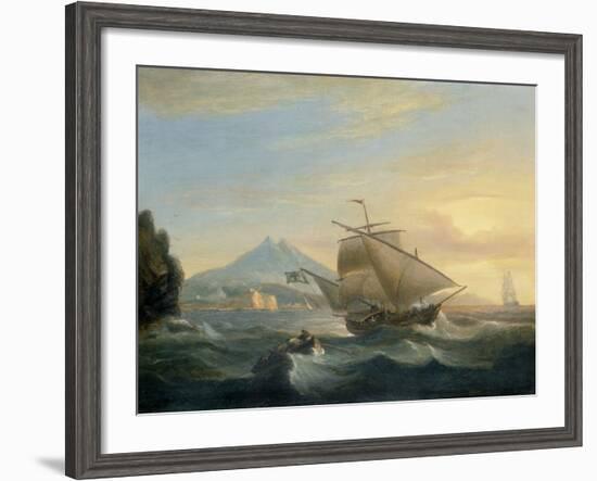 A Felucca off the North African Coast, 1825-Thomas Luny-Framed Giclee Print