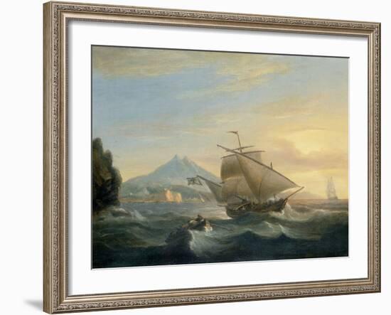 A Felucca off the North African Coast, 1825-Thomas Luny-Framed Giclee Print