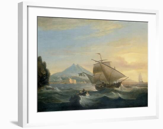 A Felucca off the North African Coast, 1825-Thomas Luny-Framed Giclee Print