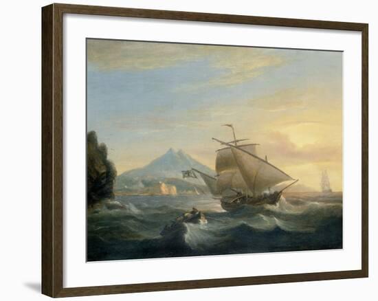 A Felucca off the North African Coast, 1825-Thomas Luny-Framed Giclee Print