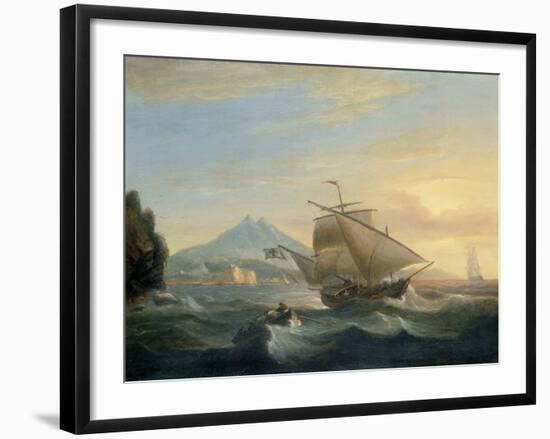 A Felucca off the North African Coast, 1825-Thomas Luny-Framed Giclee Print