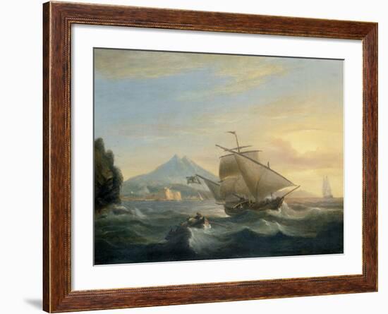 A Felucca off the North African Coast, 1825-Thomas Luny-Framed Giclee Print