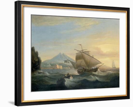 A Felucca off the North African Coast, 1825-Thomas Luny-Framed Giclee Print