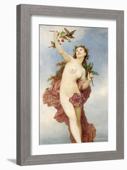 A Female as Day-William Adolphe Bouguereau-Framed Art Print