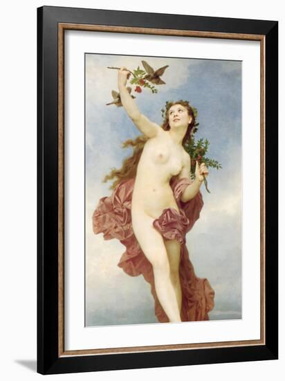 A Female as Day-William Adolphe Bouguereau-Framed Art Print