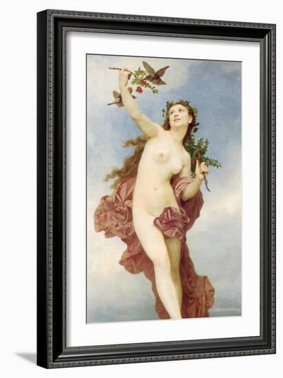 A Female as Day-William Adolphe Bouguereau-Framed Art Print