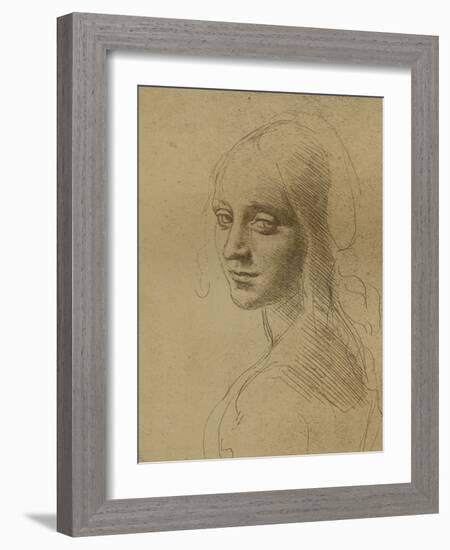 A Female Head, C1472-C1519 (1883)-Leonardo da Vinci-Framed Giclee Print