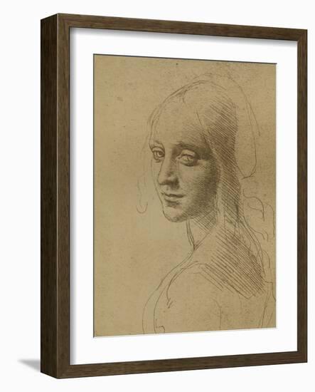 A Female Head, C1472-C1519 (1883)-Leonardo da Vinci-Framed Giclee Print