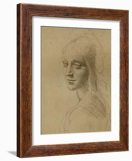 A Female Head, C1472-C1519 (1883)-Leonardo da Vinci-Framed Giclee Print
