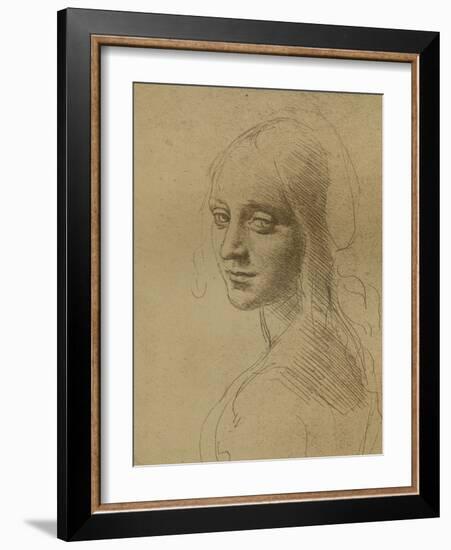 A Female Head, C1472-C1519 (1883)-Leonardo da Vinci-Framed Giclee Print