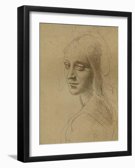 A Female Head, C1472-C1519 (1883)-Leonardo da Vinci-Framed Giclee Print