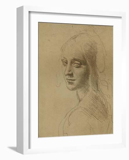 A Female Head, C1472-C1519 (1883)-Leonardo da Vinci-Framed Giclee Print