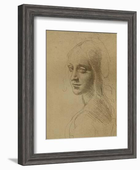 A Female Head, C1472-C1519 (1883)-Leonardo da Vinci-Framed Giclee Print