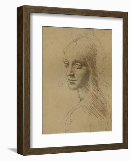 A Female Head, C1472-C1519 (1883)-Leonardo da Vinci-Framed Giclee Print