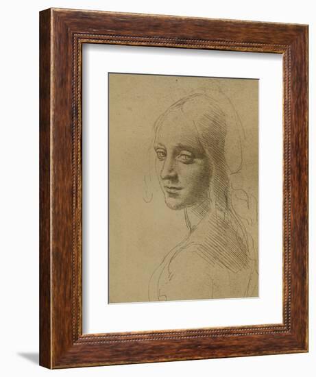 A Female Head, C1472-C1519 (1883)-Leonardo da Vinci-Framed Giclee Print