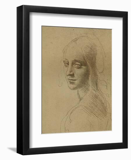 A Female Head, C1472-C1519 (1883)-Leonardo da Vinci-Framed Giclee Print