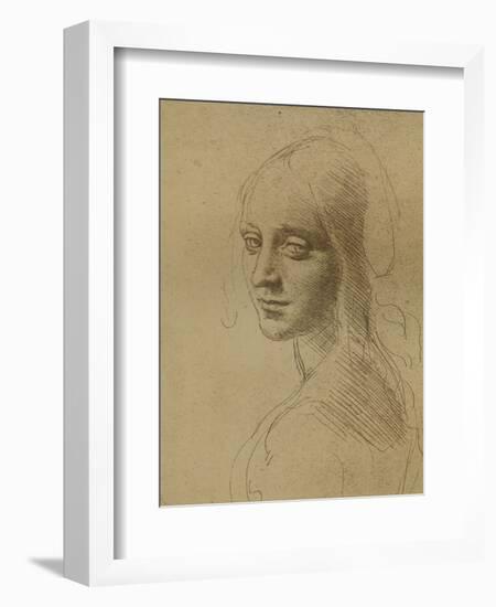 A Female Head, C1472-C1519 (1883)-Leonardo da Vinci-Framed Giclee Print