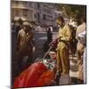 A Ferrari Team Member Filling a Car with Fuel, Monaco Grand Prix, Monte Carlo, 1963-null-Mounted Photographic Print