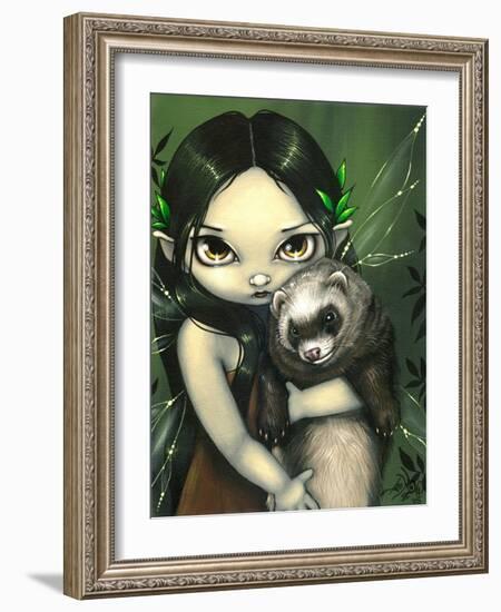 A Ferret and his Fairy-Jasmine Becket-Griffith-Framed Art Print