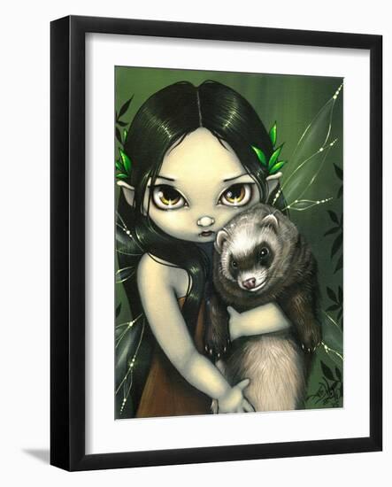 A Ferret and his Fairy-Jasmine Becket-Griffith-Framed Art Print