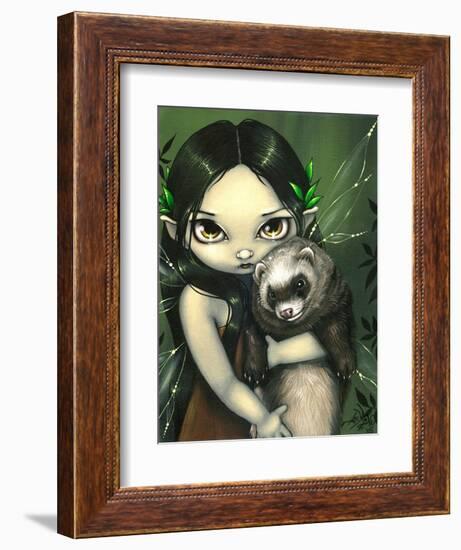 A Ferret and his Fairy-Jasmine Becket-Griffith-Framed Art Print