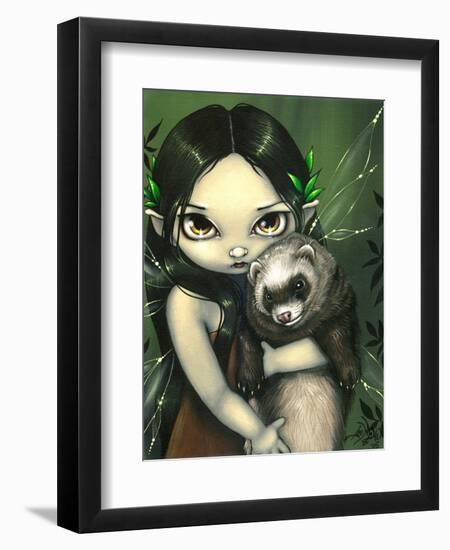 A Ferret and his Fairy-Jasmine Becket-Griffith-Framed Art Print