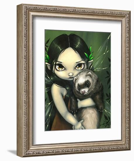 A Ferret and his Fairy-Jasmine Becket-Griffith-Framed Premium Giclee Print