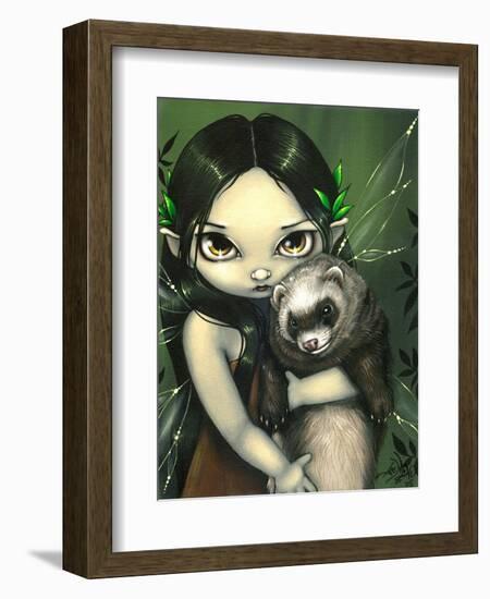 A Ferret and his Fairy-Jasmine Becket-Griffith-Framed Premium Giclee Print