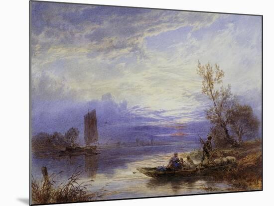 A Ferry at Sunset-Myles Birket Foster-Mounted Giclee Print