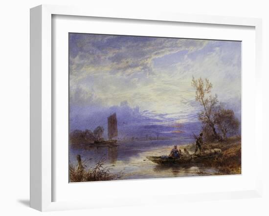 A Ferry at Sunset-Myles Birket Foster-Framed Giclee Print