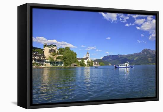 A Ferry Boat on Wolfgangsee Lake, St. Wolfgang, Austria, Europe,-Neil Farrin-Framed Premier Image Canvas
