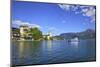 A Ferry Boat on Wolfgangsee Lake, St. Wolfgang, Austria, Europe,-Neil Farrin-Mounted Photographic Print