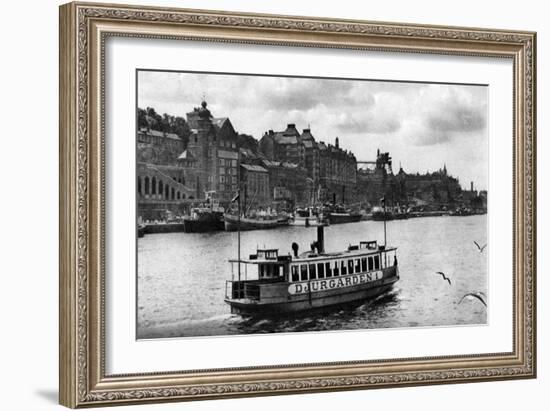 A Ferry on the Way to the Island of Djurgarden, Stockholm, Sweden, C1923-null-Framed Giclee Print