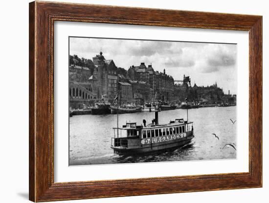 A Ferry on the Way to the Island of Djurgarden, Stockholm, Sweden, C1923-null-Framed Giclee Print