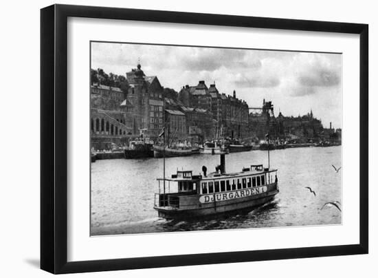 A Ferry on the Way to the Island of Djurgarden, Stockholm, Sweden, C1923-null-Framed Giclee Print