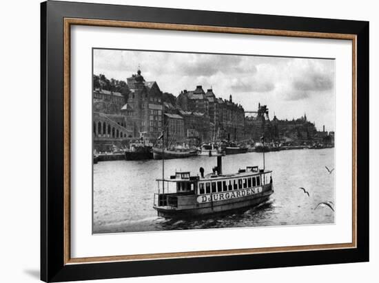 A Ferry on the Way to the Island of Djurgarden, Stockholm, Sweden, C1923-null-Framed Giclee Print