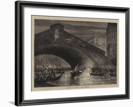 A Fete at Venice, the Rialto-null-Framed Giclee Print