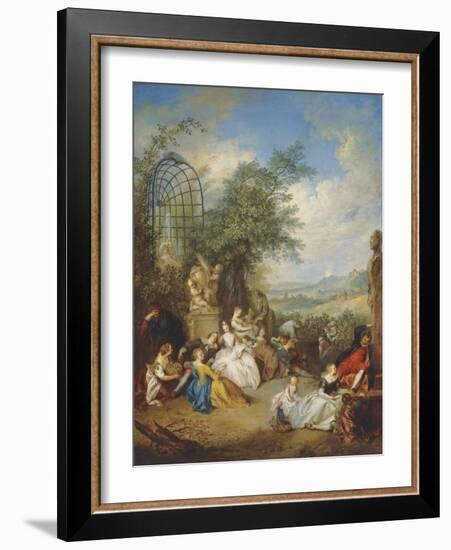 A Fete Champetre During the Grape Harvest-Jean-Baptiste Joseph Pater-Framed Giclee Print