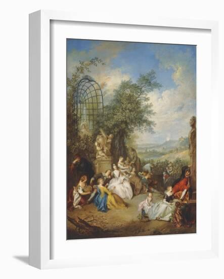 A Fete Champetre During the Grape Harvest-Jean-Baptiste Joseph Pater-Framed Giclee Print