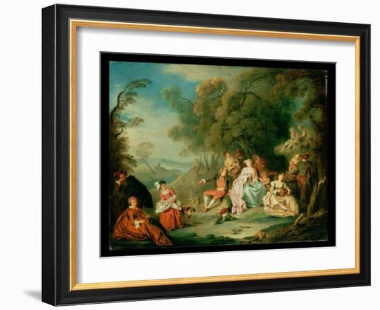 A Fete Champetre-Jean-Baptiste Pater-Framed Giclee Print