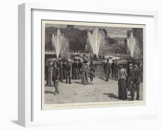 A Fete Day at Versailles, the Fountains Playing in the Grounds of the Palace-null-Framed Giclee Print