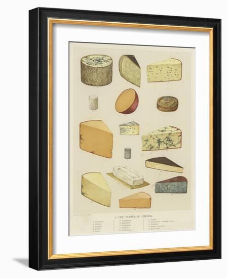 A Few Favourite Cheeses-null-Framed Giclee Print