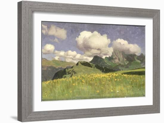 A Field of Marigolds, Lower Alps, 1902-Adrian Scott Stokes-Framed Giclee Print