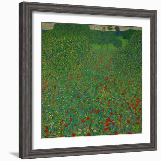 A Field of Poppies, 1907-Gustav Klimt-Framed Giclee Print