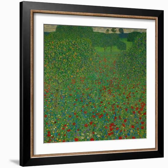 A Field of Poppies, 1907-Gustav Klimt-Framed Giclee Print